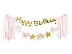 Happy Birthday Unicorn banner - 230 cm - 1 buc.