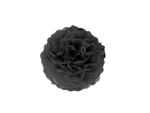 Decorațiuni florale suspendate pom pom - negru - 15 cm - 1 buc.