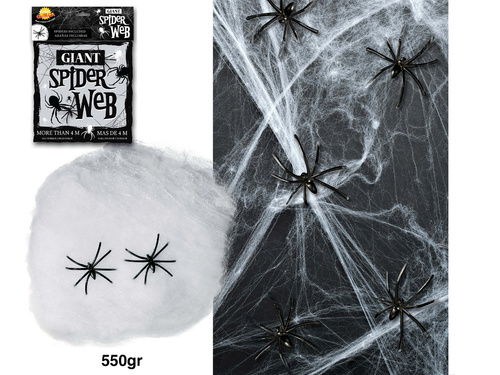 Pânză de păianjen mare cu 4 păianjeni - 550g - 1 buc.