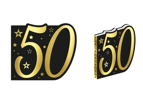 Carte de oaspeți neagră pentru a 50-a aniversare