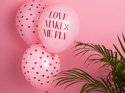 Baloane inimioare imprimate pentru Ziua Îndrăgostiților - 30 cm - 50 buc.