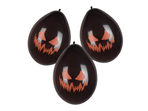 Baloane de latex cu dovleac înfricoșător - 25 cm - 6 buc.