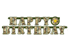 Banderolă Happy Birthday moro - 1 buc.