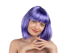 Peruca cu franjuri violet - 1 buc.