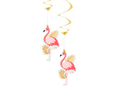 Decor suspendat Swirls Flamingos - 85 cm - 2 buc.