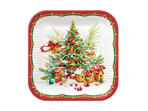 Farfurii de hârtie de Crăciun - 23 cm - 8 buc.