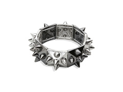 Brățară cu crampoane negre și argintii