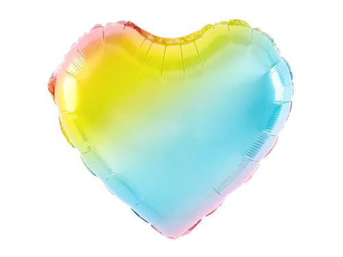 Balon din folie Inimă colorată - 45 cm - 1 buc.