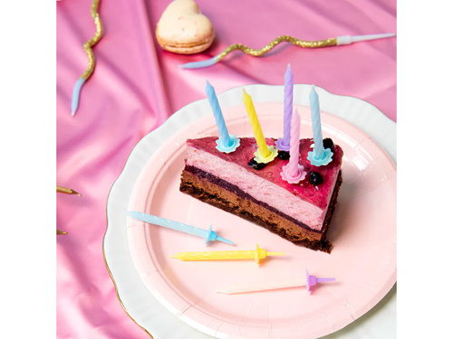 Lumânări aniversare colorate - 6 cm - 12 buc.