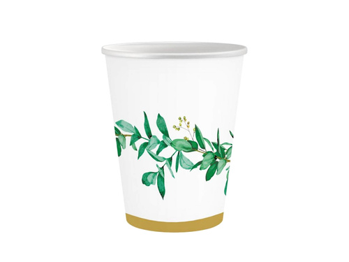 Set de hârtie albă cu frunze - 44pcs.