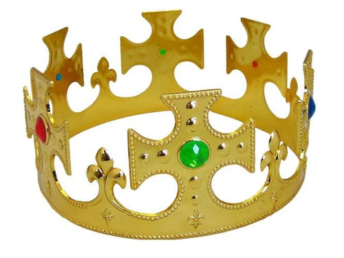 Coroană de rege reglabilă - aur - 1 buc.