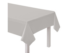 Față de masă din hârtie gri - 137 x 274 cm - 1 buc.