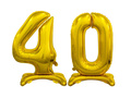 Set de baloane din folie 40 aur - 74 cm