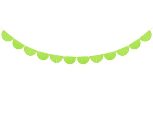 Ghirlandă din hârtie de țesut cu ciucuri verzi - 300 cm - 1 buc.