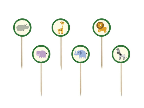 Picks Safari - 7 cm - 6 buc.