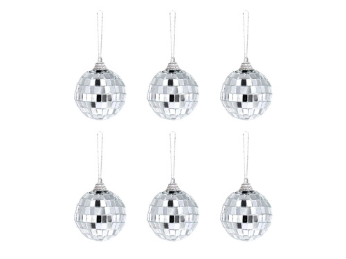 Glob disco argintiu - 5 cm - 6 buc.