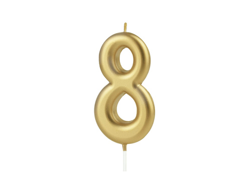 Lumânări numerice aurii - 80 - 2 buc.