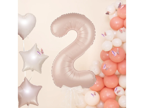 Balon din folie caramel numărul 2 - 100 cm - 1 buc.