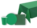 Veselă de unică folosință verde - 45 buc.