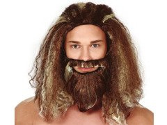 Perucă cu barbă Sea God pentru adulți