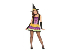 Costum colorat de vrăjitoare pentru femei