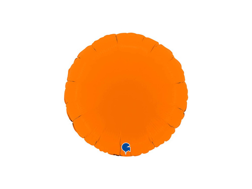 Balon rotund din folie portocalie mată - 14" - 1 buc.