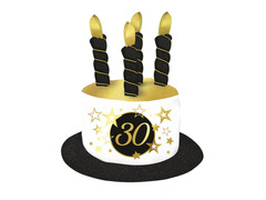 Lumânări cu pălărie pentru a 30-a aniversare - 1 buc.