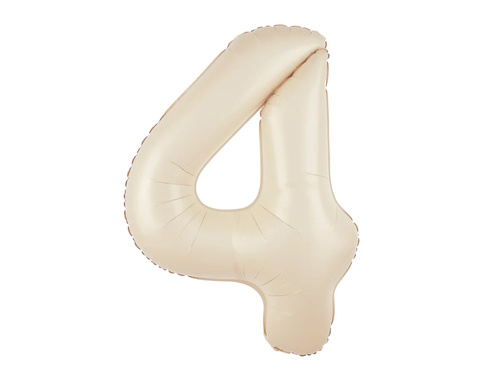 Balon din folie crem numărul 4 - 100 cm - 1 buc.