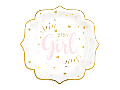 Farfurii de hârtie Baby Girl - 21 cm - 10 buc.