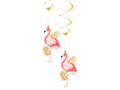 Decor suspendat Swirls Flamingos - 85 cm - 2 buc.