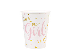 Pahare de hârtie Baby Girl - 270 ml - 10 buc.