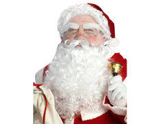 Pălărie Santa Deluxe cu perucă și barbă - 1 buc.