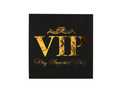 Șervețele de aniversare VIP negre - 33 cm - 10 buc.