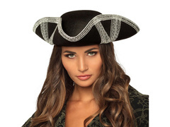 Pălărie de pirat Trikorn - 1 buc.