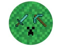 Plăcuță decorativă pentru tort Pixels - 20 cm