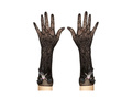 Mănuși craniene cu strass și plasă păianjen - 33 cm