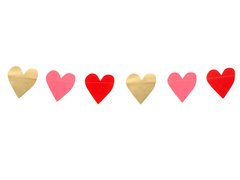 Ghirlandă de hârtie Inimi - 200 cm - 1 buc.