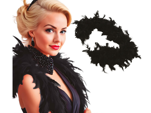 Boa pană - negru - 180 cm