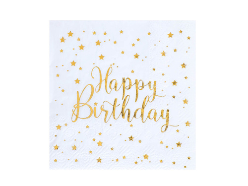 Șervețele Happy Birthday - 25 cm - 20 buc.