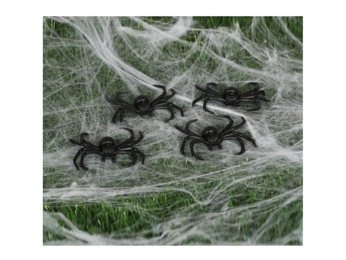 Set de 4 păianjeni din plastic - 8 cm