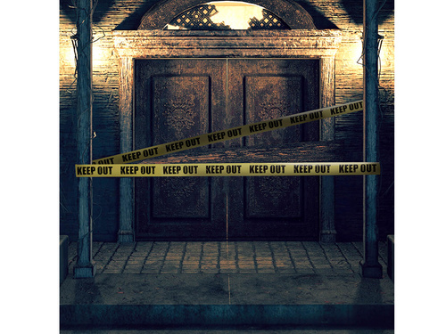 Panglică decorativă Keep Out - 6 m - 1 buc.