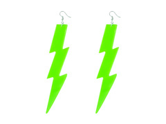 Cercei fulger galben verde