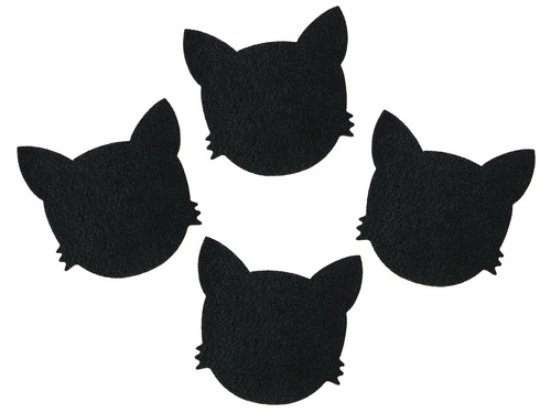 Suport de cană - Pisică - 11 x 10,5 cm - 4 buc.