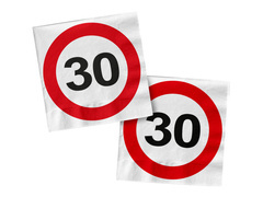 30 șervețele cu semn de interzicere - 33 cm - 20 buc.