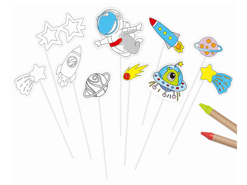 Recuzită foto Cosmos de colorat - 10 buc.