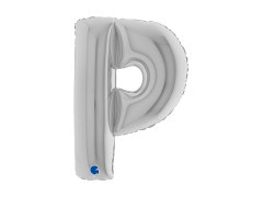 Balon din folie litera P argintiu - 40" - 1 buc.