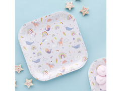 Farfurii aniversare Enchanted World - 23 cm - 8 buc.