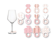 Toppers de sticlă pentru petrecerea de noapte a burlacilor - 8 buc.