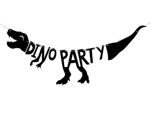 Banner aniversar Dino Party - 20 x 90 cm - 1 buc.