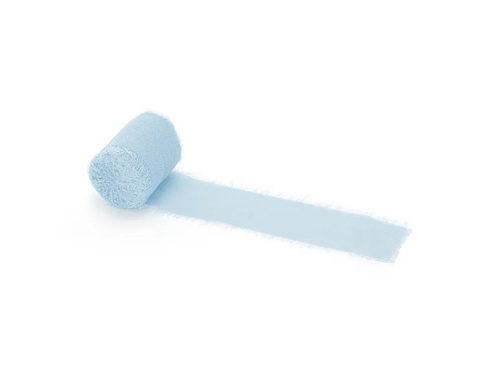 Panglică de sifon, albastru, 40 mm/5 m, 3 buc.